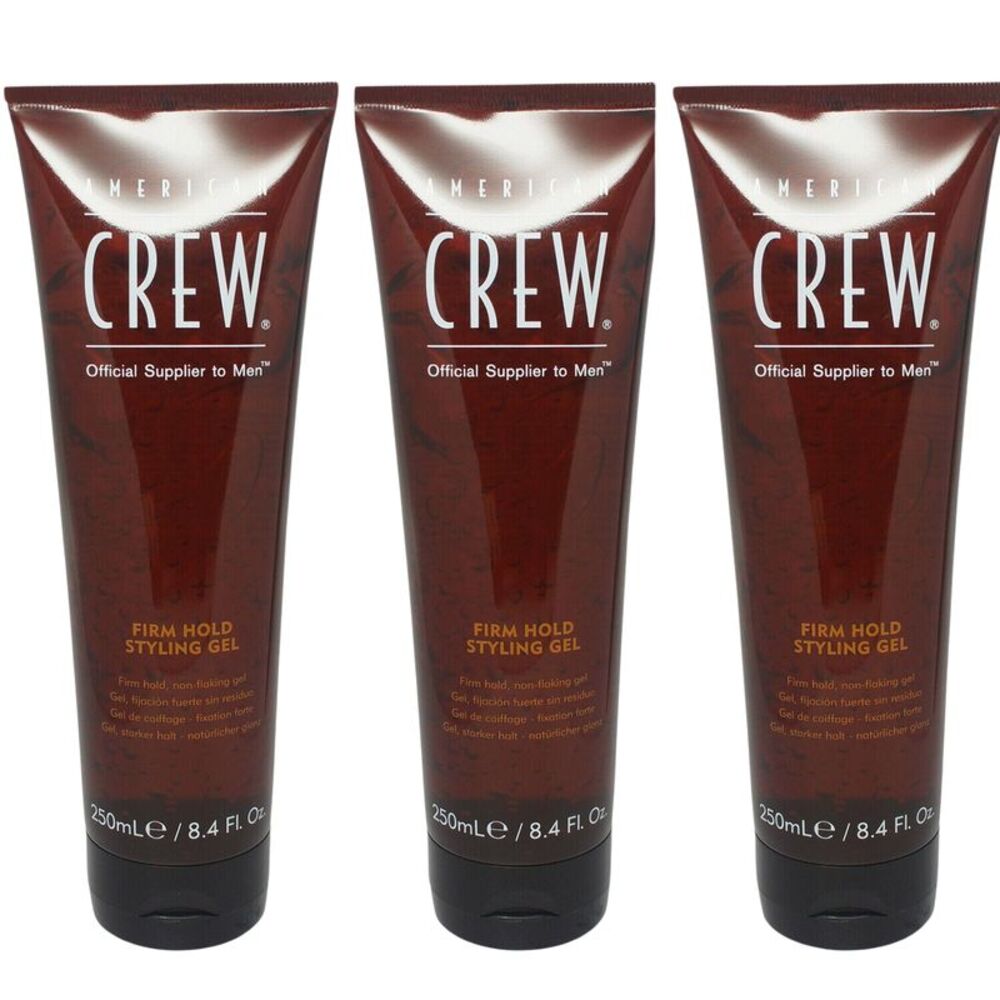 American Crew Firm Hold Styling Gel Regular (Tube) 8.4 Oz- 3 Pack 3 pcs